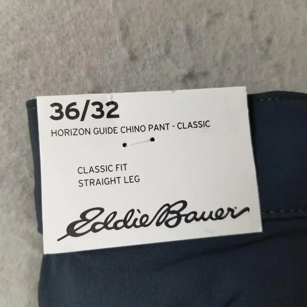 Eddie‎ Bauer Horizon Guide Chino Pants Mens 36x32 Storm Gray Straight Leg